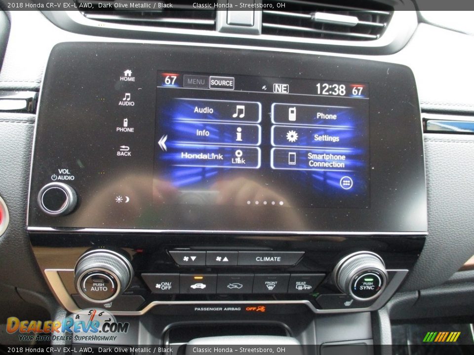 2018 Honda CR-V EX-L AWD Dark Olive Metallic / Black Photo #35