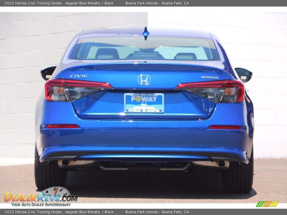 2022 Honda Civic Touring Sedan Aegean Blue Metallic / Black Photo #5