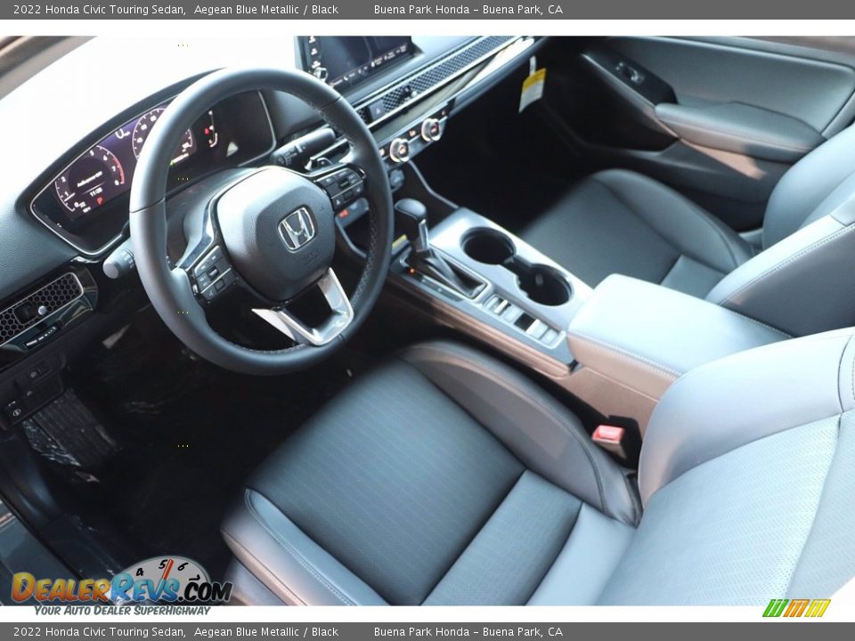 Black Interior - 2022 Honda Civic Touring Sedan Photo #8