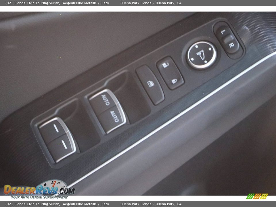 2022 Honda Civic Touring Sedan Aegean Blue Metallic / Black Photo #9
