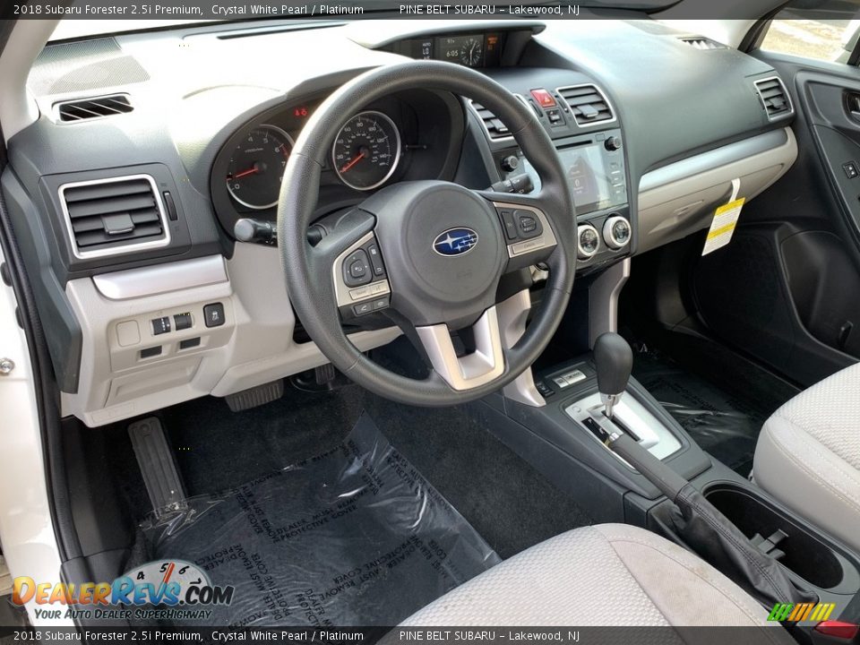 2018 Subaru Forester 2.5i Premium Crystal White Pearl / Platinum Photo #35