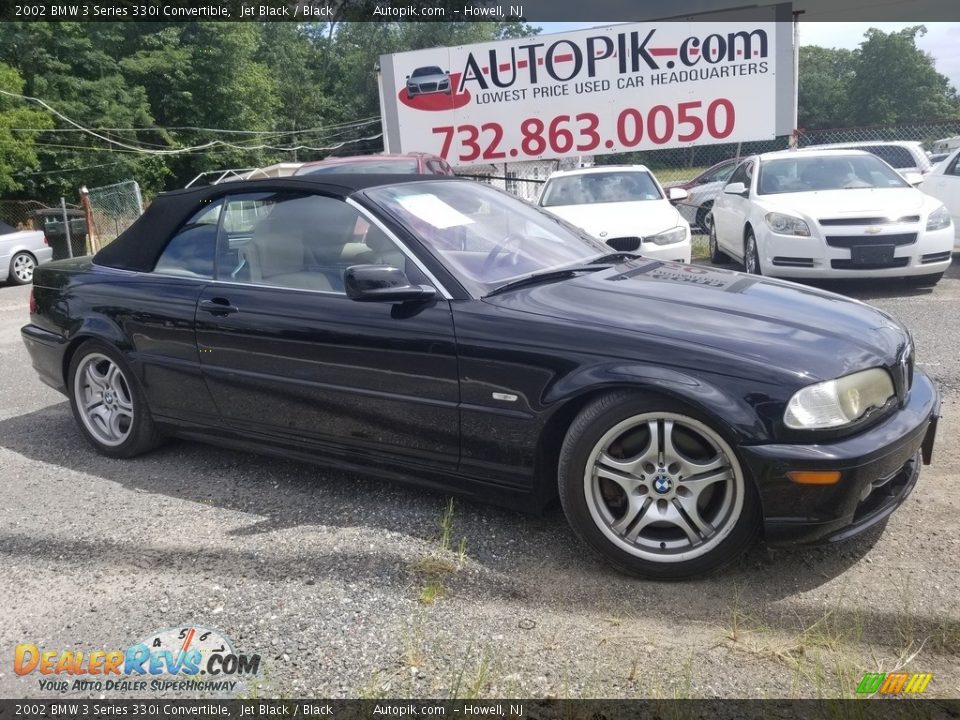 2002 BMW 3 Series 330i Convertible Jet Black / Black Photo #1