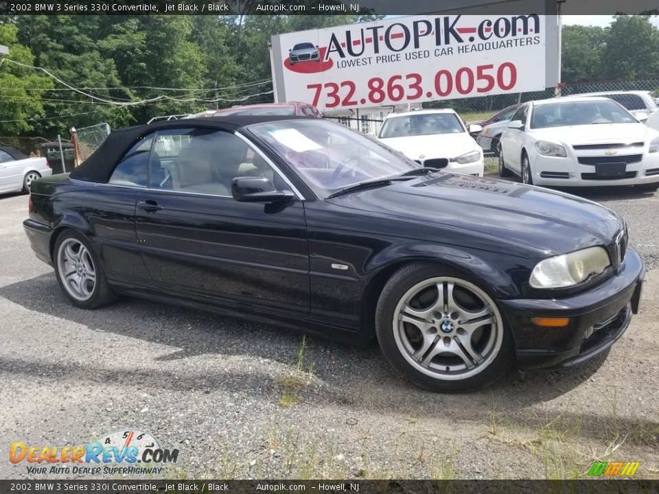 2002 BMW 3 Series 330i Convertible Jet Black / Black Photo #5