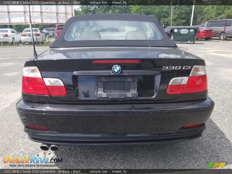 2002 BMW 3 Series 330i Convertible Jet Black / Black Photo #6