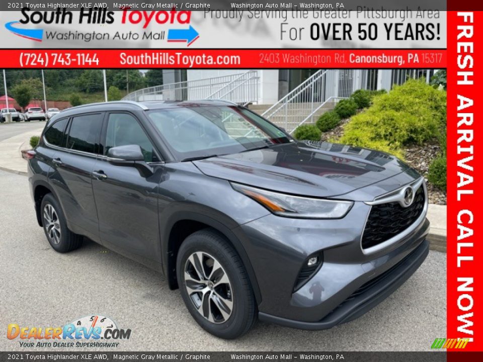 2021 Toyota Highlander XLE AWD Magnetic Gray Metallic / Graphite Photo #1