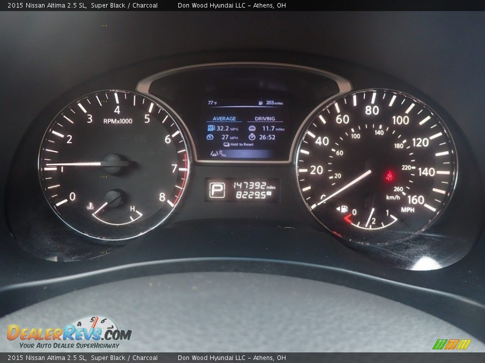 2015 Nissan Altima 2.5 SL Super Black / Charcoal Photo #30