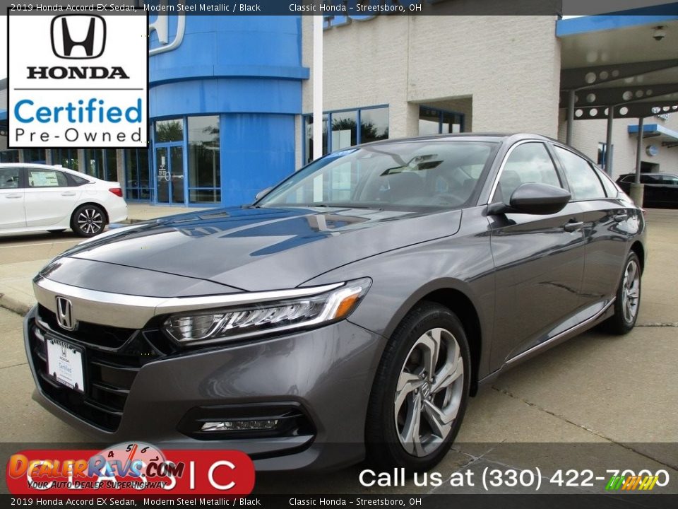 2019 Honda Accord EX Sedan Modern Steel Metallic / Black Photo #1