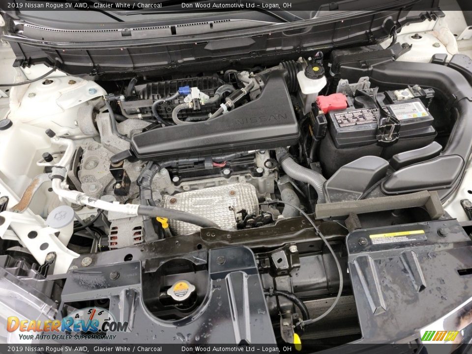 2019 Nissan Rogue SV AWD Glacier White / Charcoal Photo #12