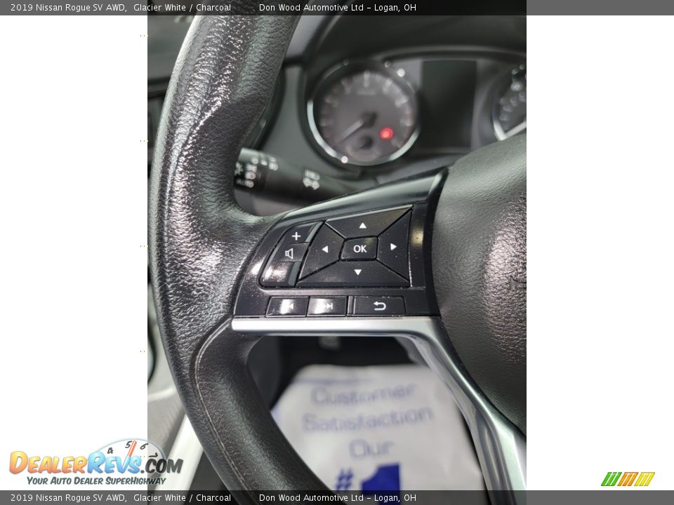 2019 Nissan Rogue SV AWD Glacier White / Charcoal Photo #19