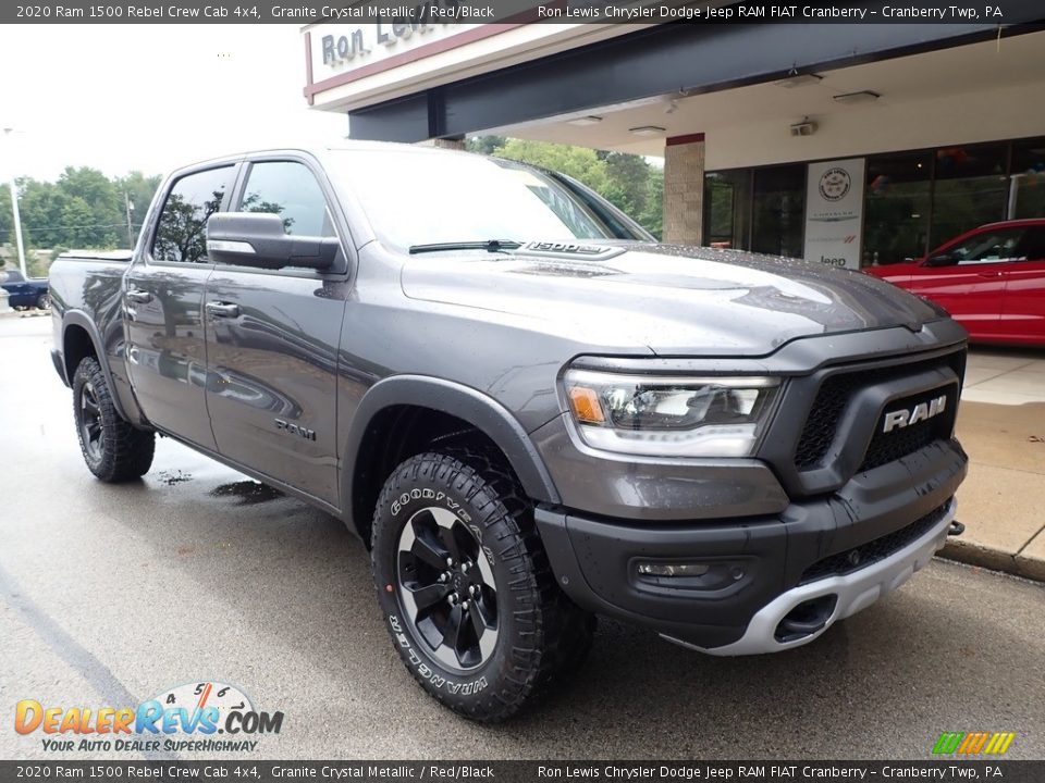 2020 Ram 1500 Rebel Crew Cab 4x4 Granite Crystal Metallic / Red/Black Photo #8