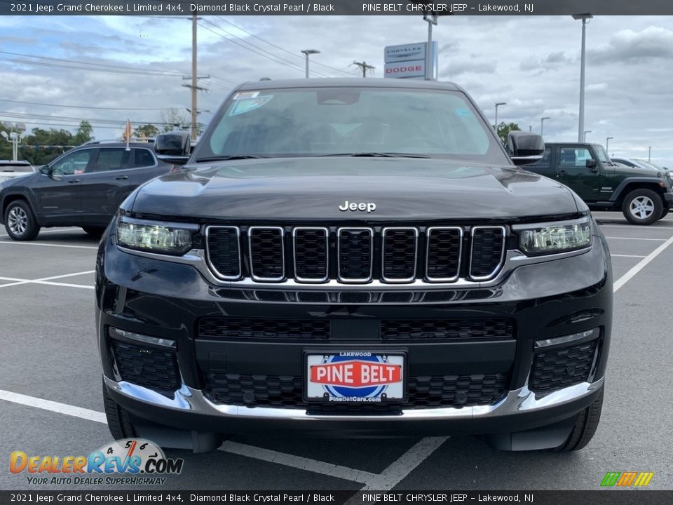 2021 Jeep Grand Cherokee L Limited 4x4 Diamond Black Crystal Pearl / Black Photo #3