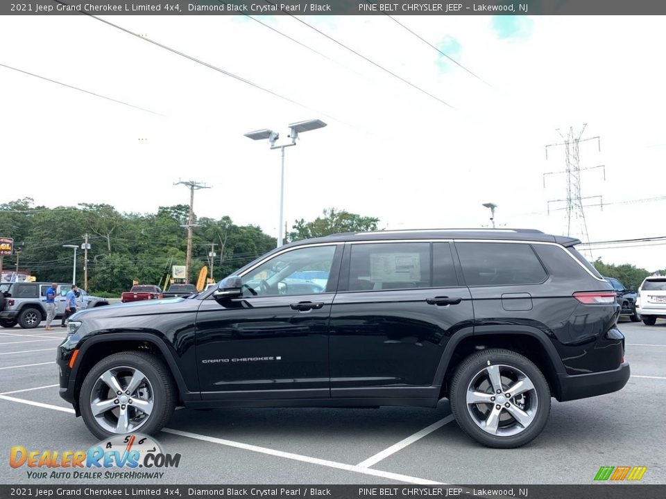 2021 Jeep Grand Cherokee L Limited 4x4 Diamond Black Crystal Pearl / Black Photo #4