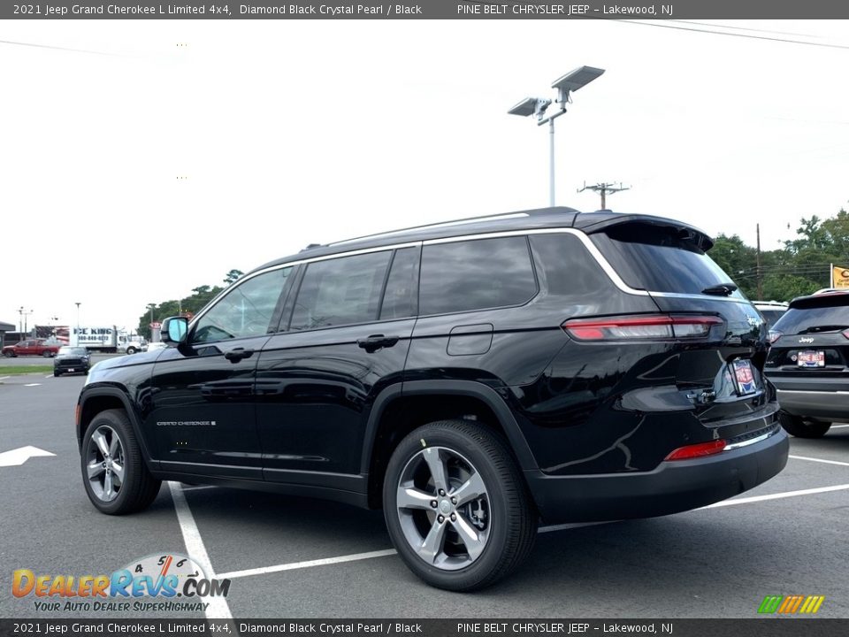 2021 Jeep Grand Cherokee L Limited 4x4 Diamond Black Crystal Pearl / Black Photo #6
