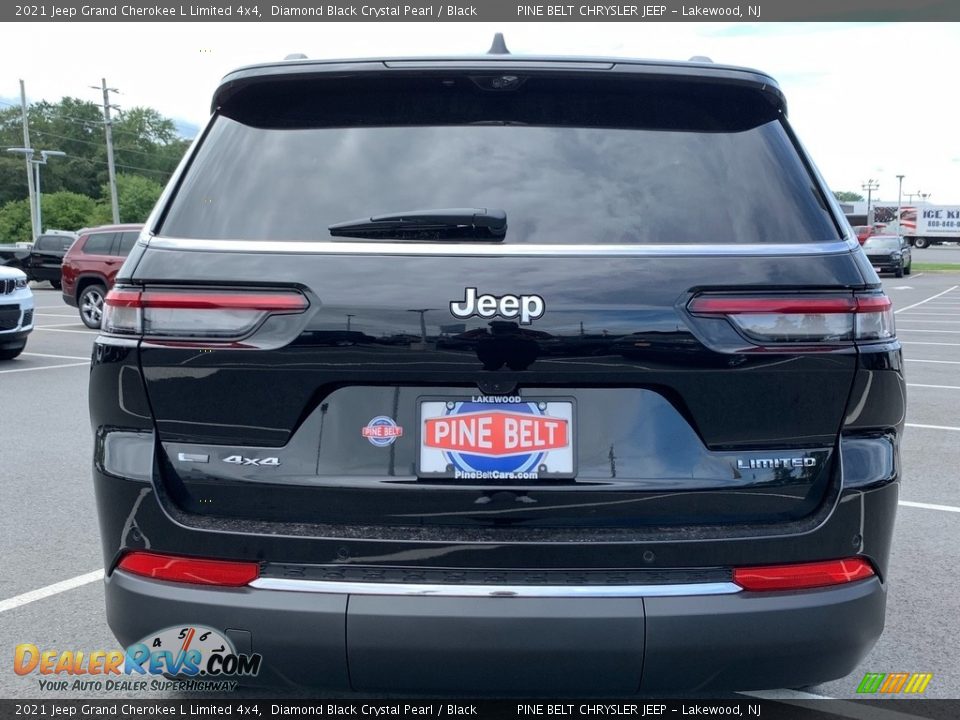 2021 Jeep Grand Cherokee L Limited 4x4 Diamond Black Crystal Pearl / Black Photo #7