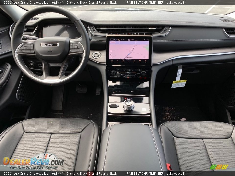 2021 Jeep Grand Cherokee L Limited 4x4 Diamond Black Crystal Pearl / Black Photo #10
