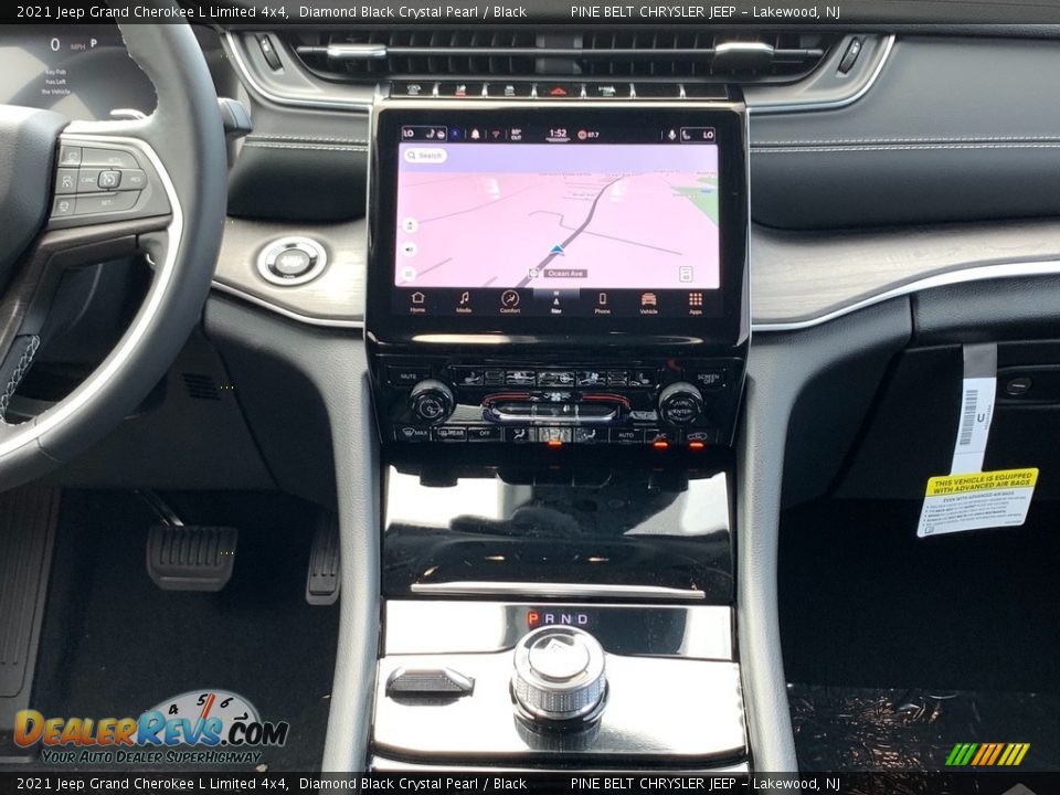 2021 Jeep Grand Cherokee L Limited 4x4 Diamond Black Crystal Pearl / Black Photo #11