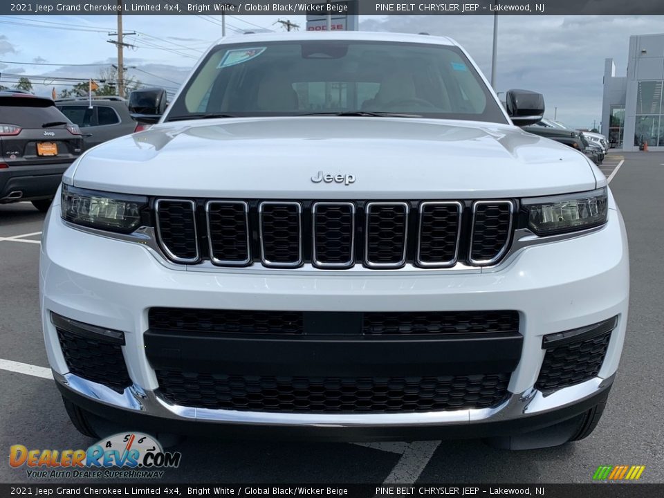 2021 Jeep Grand Cherokee L Limited 4x4 Bright White / Global Black/Wicker Beige Photo #3