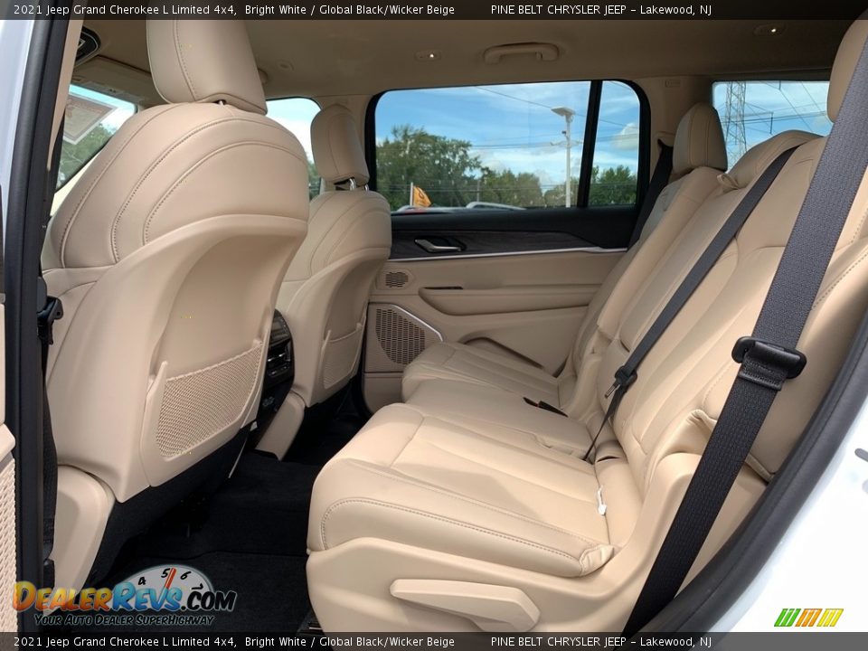2021 Jeep Grand Cherokee L Limited 4x4 Bright White / Global Black/Wicker Beige Photo #9
