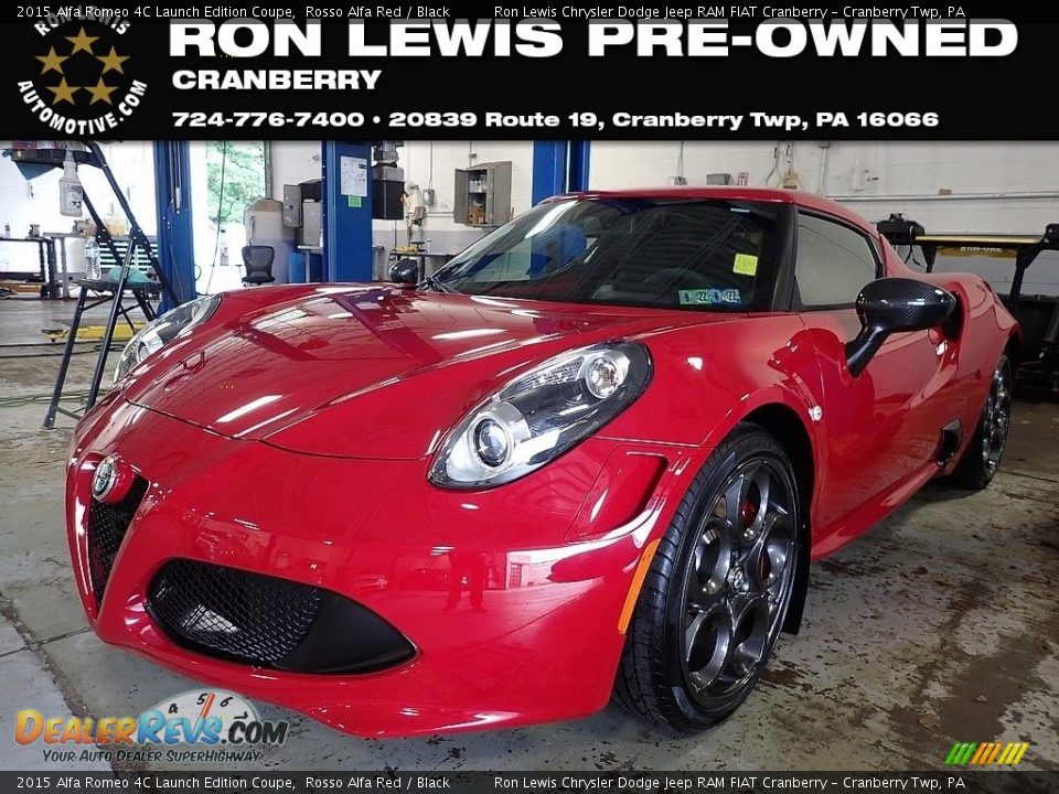 2015 Alfa Romeo 4C Launch Edition Coupe Rosso Alfa Red / Black Photo #1