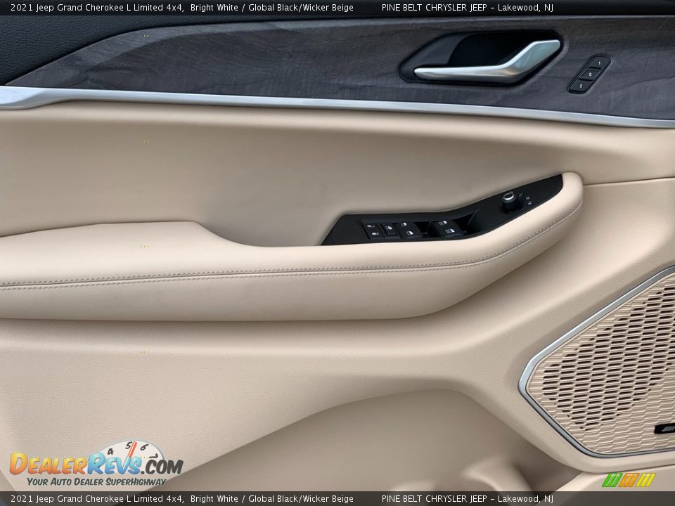 2021 Jeep Grand Cherokee L Limited 4x4 Bright White / Global Black/Wicker Beige Photo #12