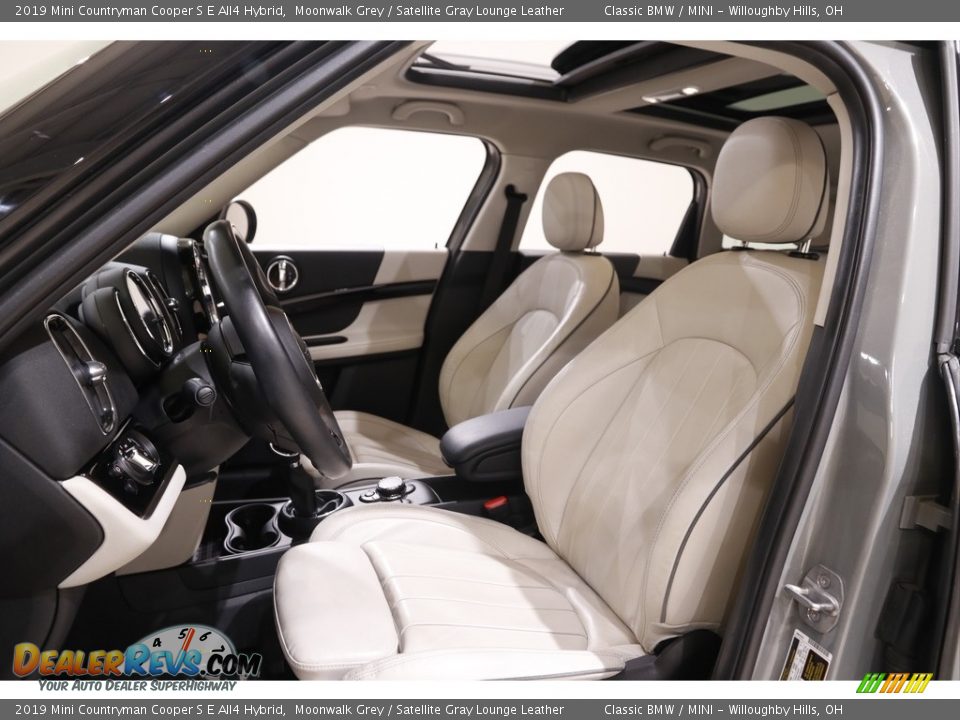 Satellite Gray Lounge Leather Interior - 2019 Mini Countryman Cooper S E All4 Hybrid Photo #6