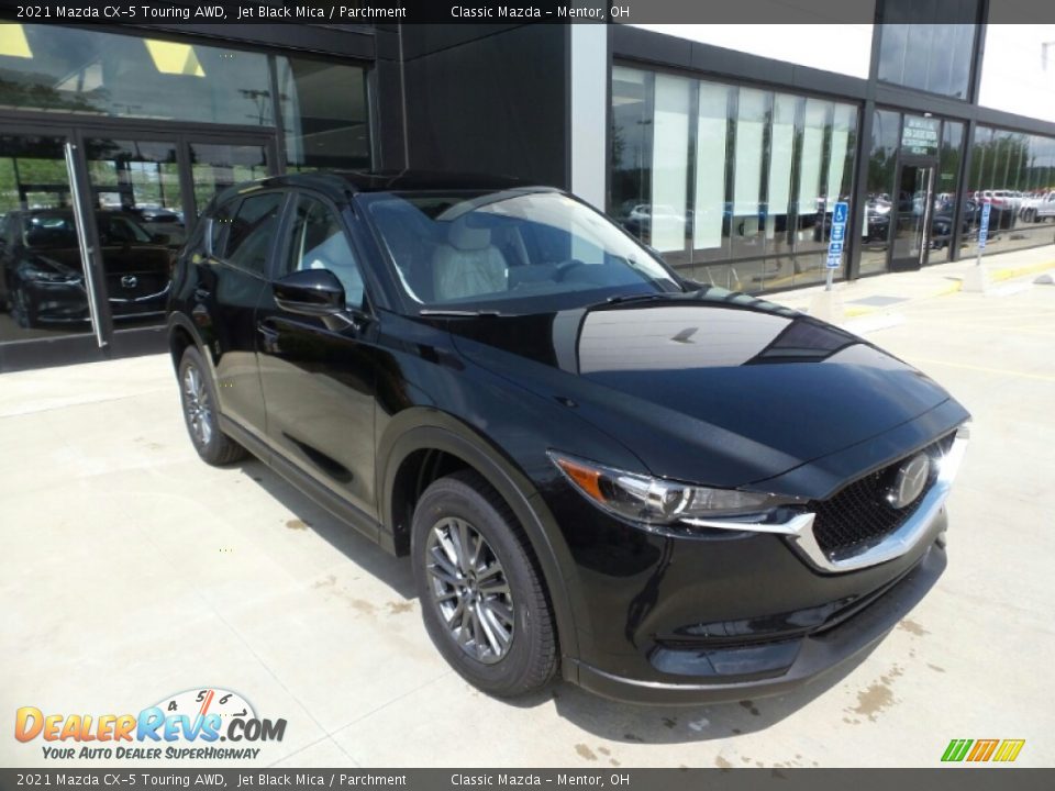 2021 Mazda CX-5 Touring AWD Jet Black Mica / Parchment Photo #1