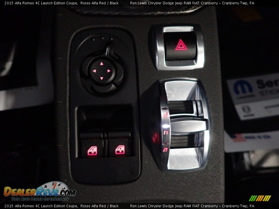 Controls of 2015 Alfa Romeo 4C Launch Edition Coupe Photo #12