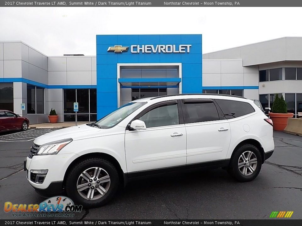 2017 Chevrolet Traverse LT AWD Summit White / Dark Titanium/Light Titanium Photo #1