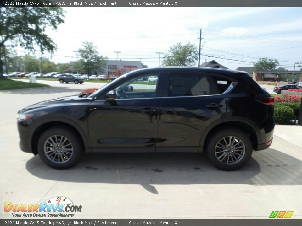 2021 Mazda CX-5 Touring AWD Jet Black Mica / Parchment Photo #6