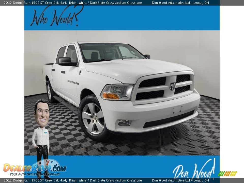 2012 Dodge Ram 1500 ST Crew Cab 4x4 Bright White / Dark Slate Gray/Medium Graystone Photo #1