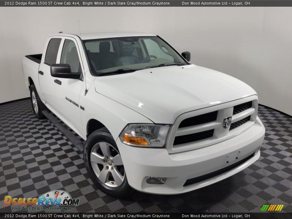 2012 Dodge Ram 1500 ST Crew Cab 4x4 Bright White / Dark Slate Gray/Medium Graystone Photo #2