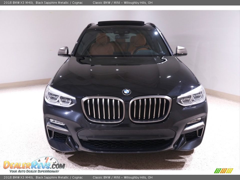 2018 BMW X3 M40i Black Sapphire Metallic / Cognac Photo #2