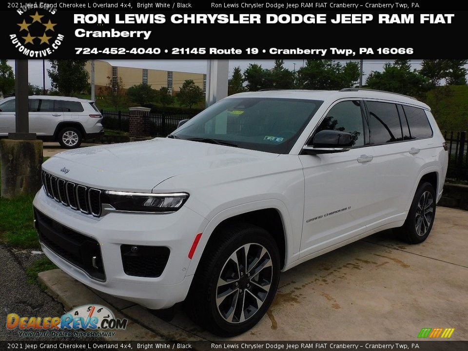 2021 Jeep Grand Cherokee L Overland 4x4 Bright White / Black Photo #1