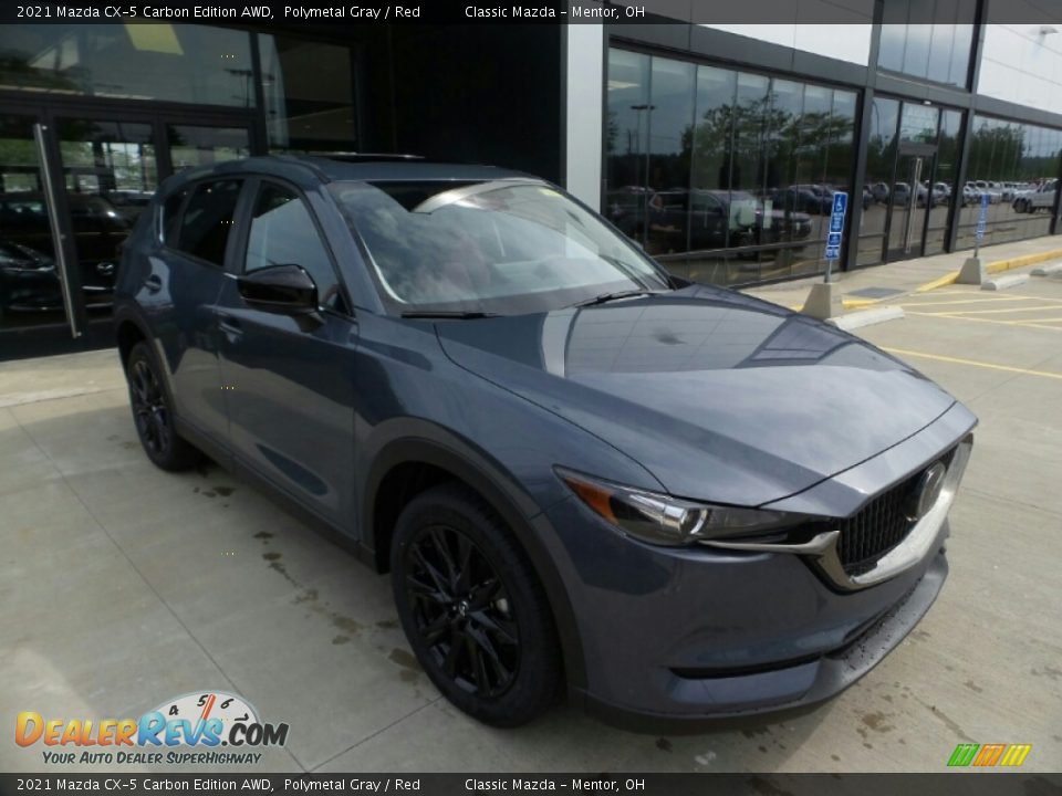 2021 Mazda CX-5 Carbon Edition AWD Polymetal Gray / Red Photo #1