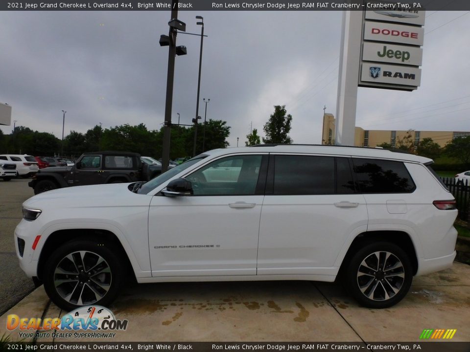 2021 Jeep Grand Cherokee L Overland 4x4 Bright White / Black Photo #9