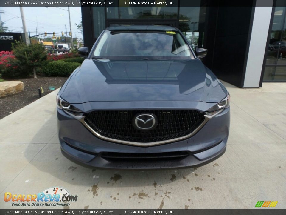 2021 Mazda CX-5 Carbon Edition AWD Polymetal Gray / Red Photo #2