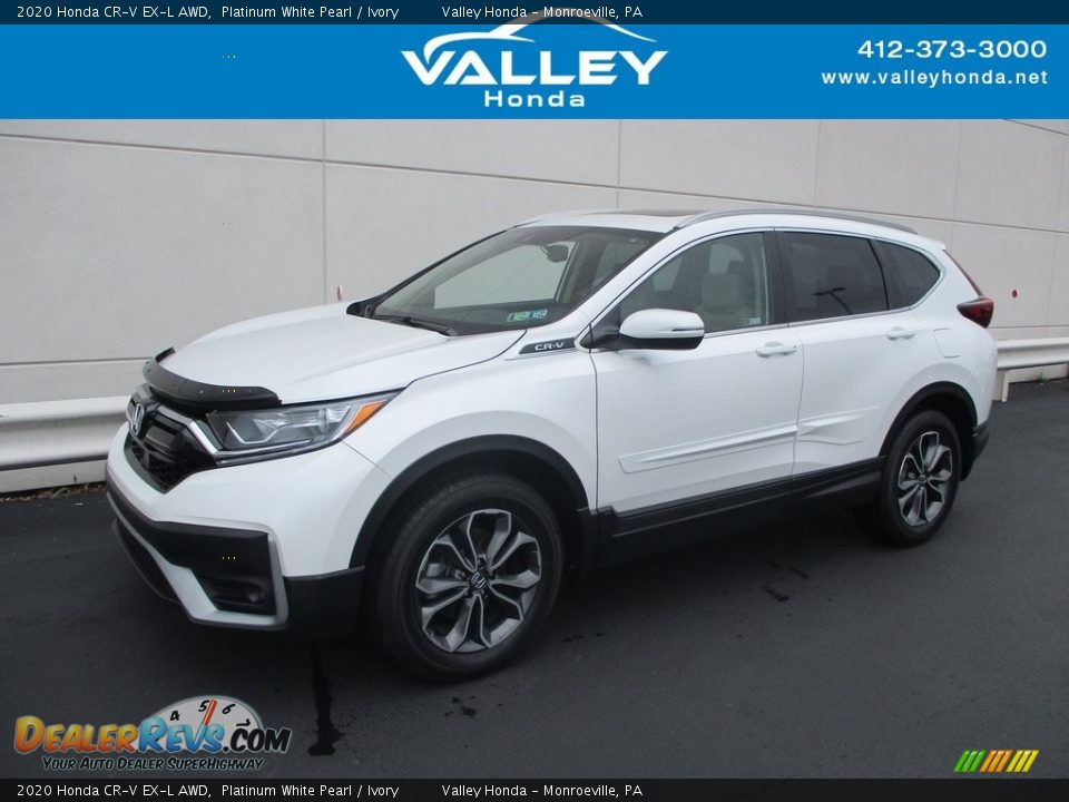 2020 Honda CR-V EX-L AWD Platinum White Pearl / Ivory Photo #1