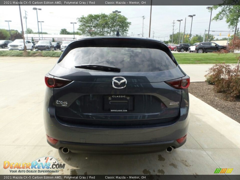 2021 Mazda CX-5 Carbon Edition AWD Polymetal Gray / Red Photo #5