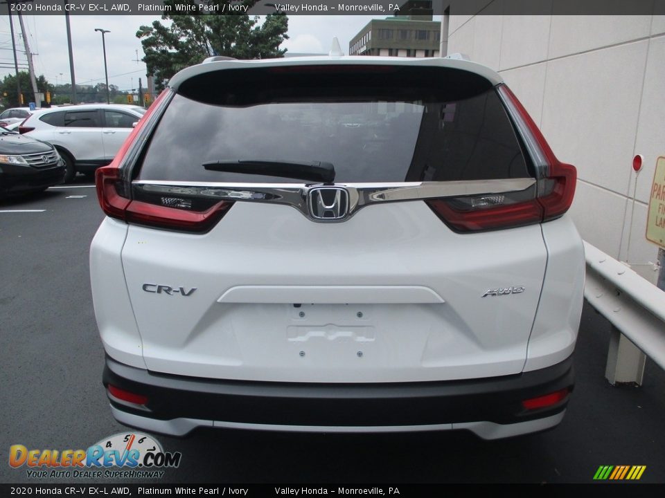 2020 Honda CR-V EX-L AWD Platinum White Pearl / Ivory Photo #4