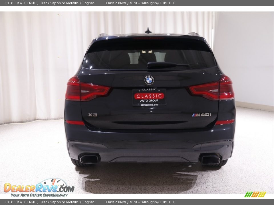 2018 BMW X3 M40i Black Sapphire Metallic / Cognac Photo #20