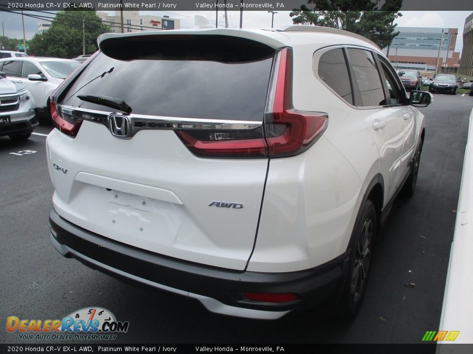 2020 Honda CR-V EX-L AWD Platinum White Pearl / Ivory Photo #5