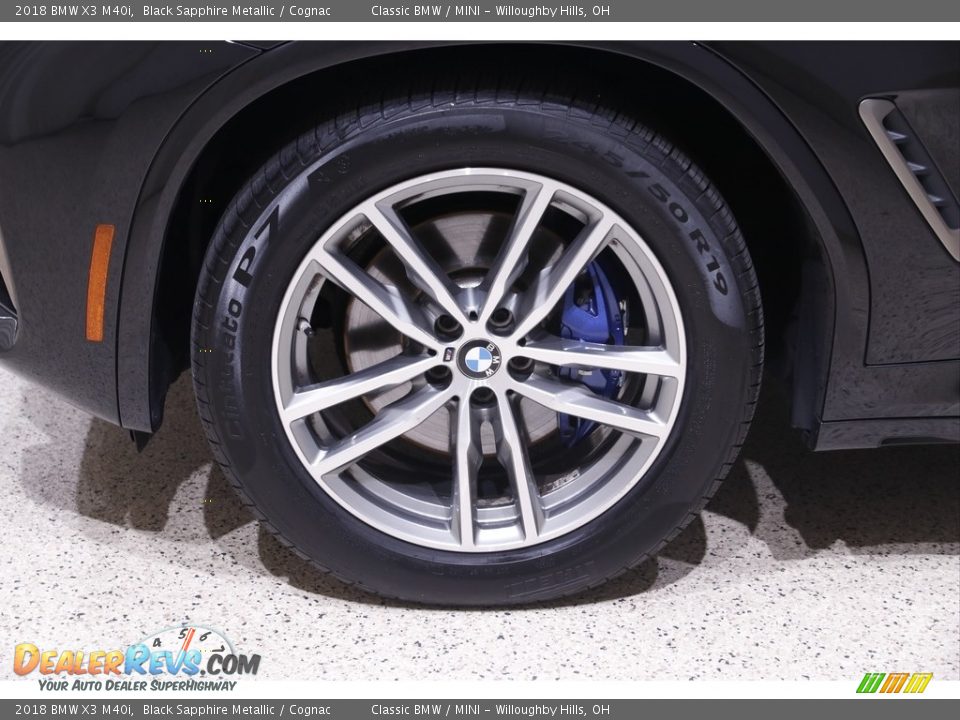 2018 BMW X3 M40i Black Sapphire Metallic / Cognac Photo #22