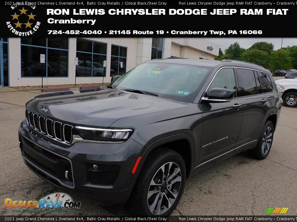 2021 Jeep Grand Cherokee L Overland 4x4 Baltic Gray Metallic / Global Black/Steel Gray Photo #1