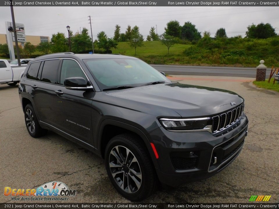 2021 Jeep Grand Cherokee L Overland 4x4 Baltic Gray Metallic / Global Black/Steel Gray Photo #3