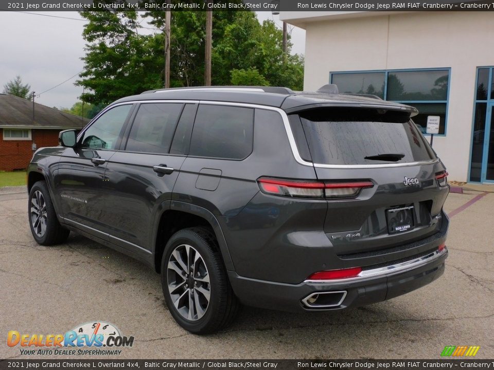 2021 Jeep Grand Cherokee L Overland 4x4 Baltic Gray Metallic / Global Black/Steel Gray Photo #8