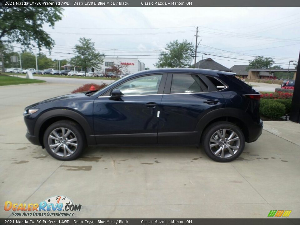 2021 Mazda CX-30 Preferred AWD Deep Crystal Blue Mica / Black Photo #6