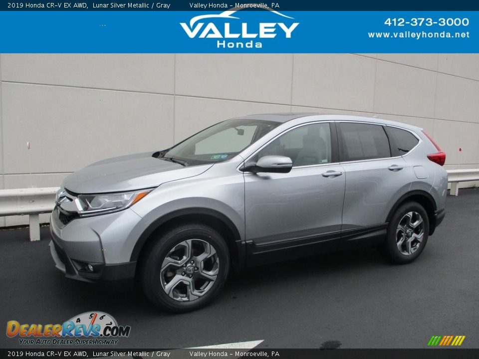 2019 Honda CR-V EX AWD Lunar Silver Metallic / Gray Photo #1