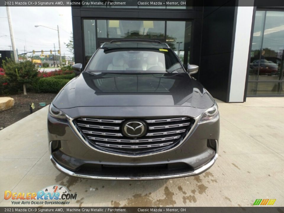 2021 Mazda CX-9 Signature AWD Machine Gray Metallic / Parchment Photo #2