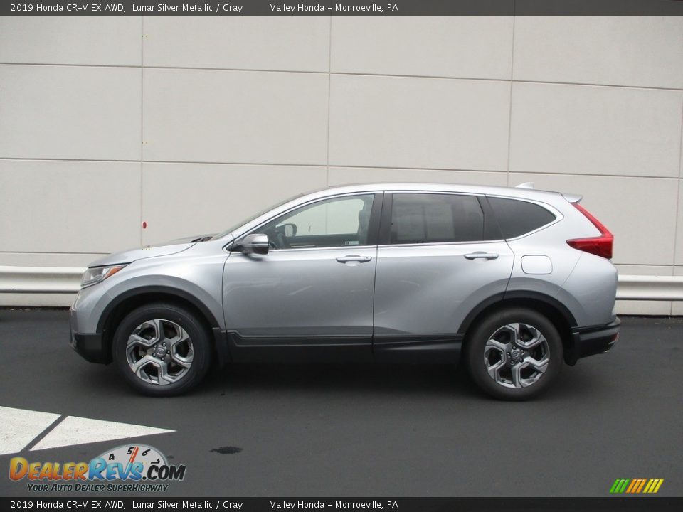 2019 Honda CR-V EX AWD Lunar Silver Metallic / Gray Photo #2