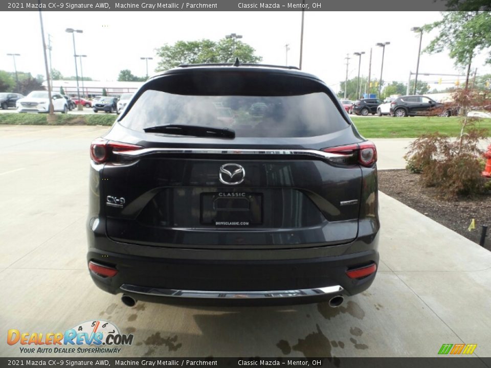 2021 Mazda CX-9 Signature AWD Machine Gray Metallic / Parchment Photo #5